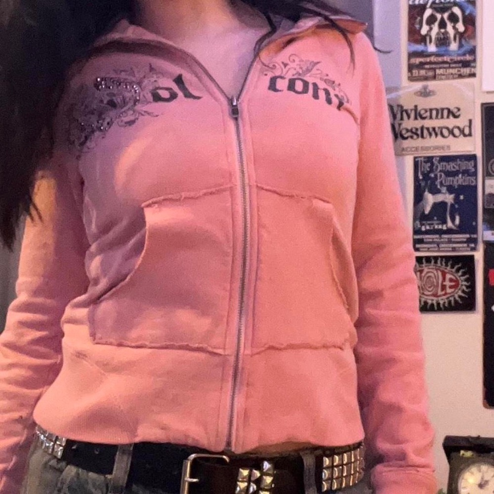Y2K Pink Volcom Women’s Zip Up Hoodie
